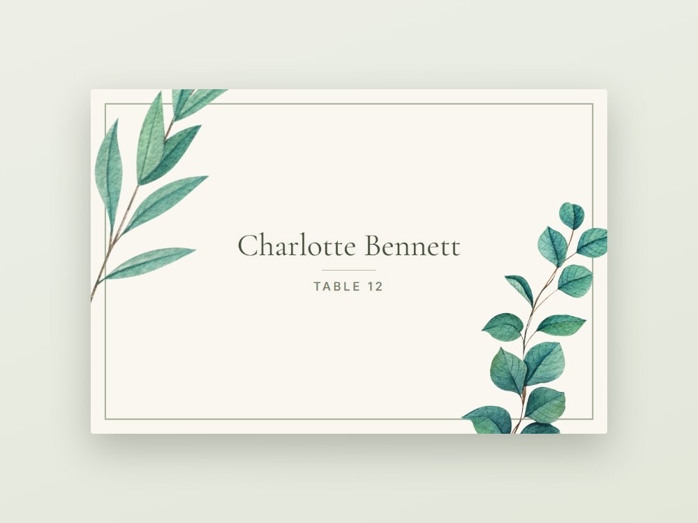 Place Card Template