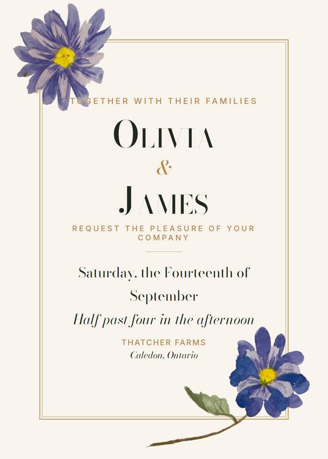 Old Money free wedding invitation template